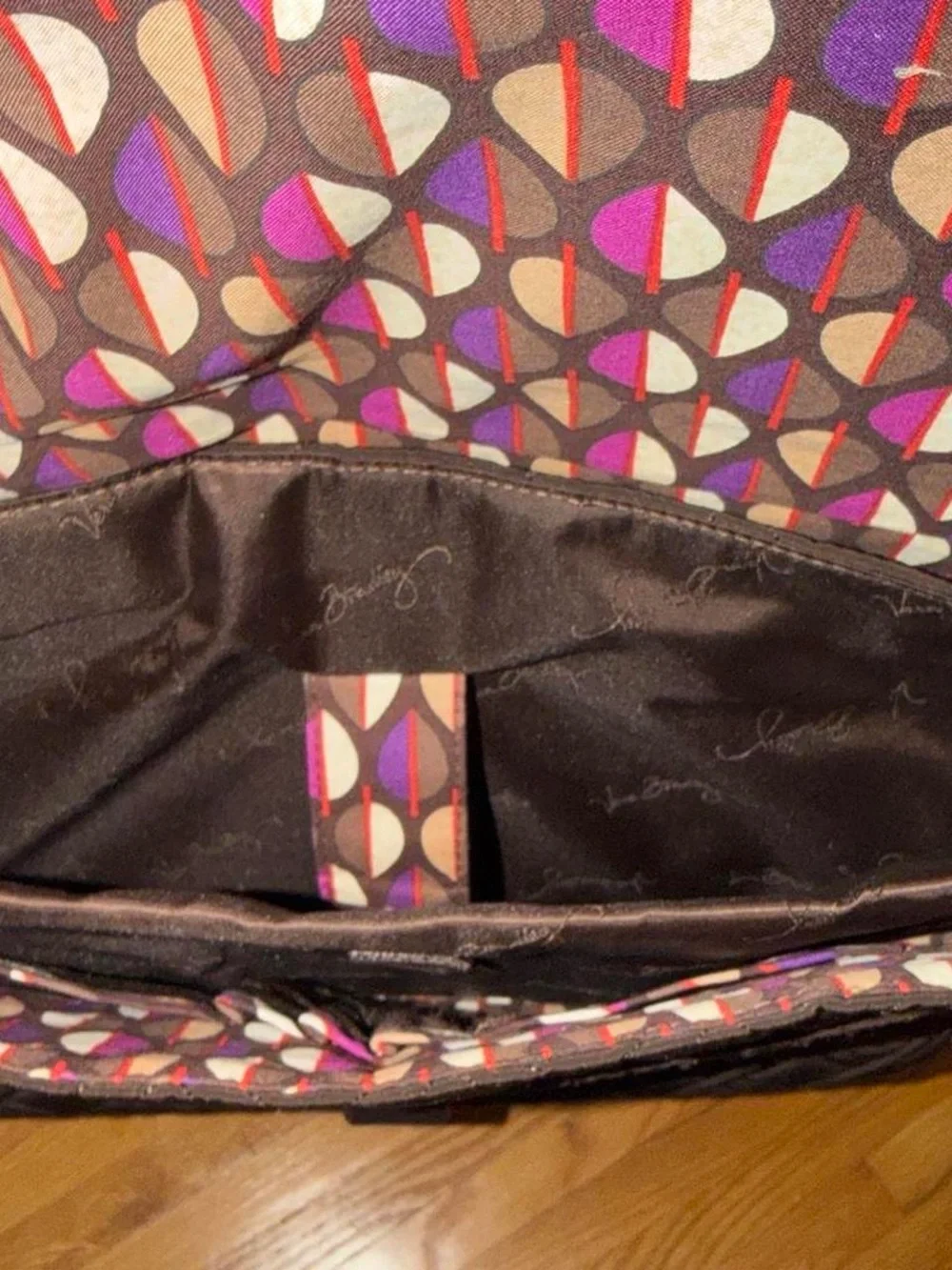 Vera Bradley Black Quilted Crossbody Messenger Bag